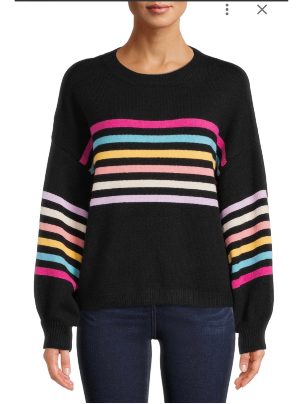 Dreamers By Debut Rainbow Striped Sweater|XL|EUC|